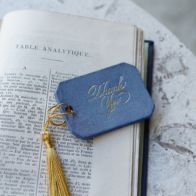 Calligraphy tag [ Thank you ] SIBILLA Marine【即納】