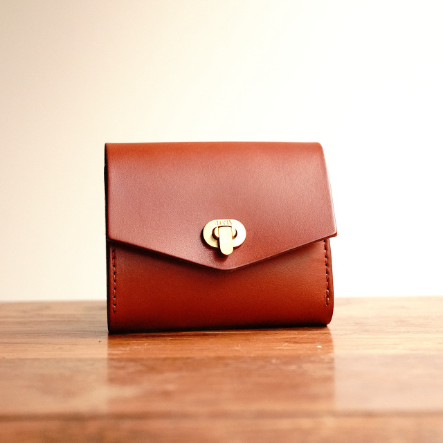 Half mini wallet -ento- terracotta brown