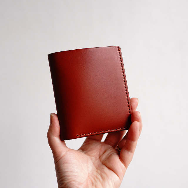 Smart mini wallet  terracotta brown