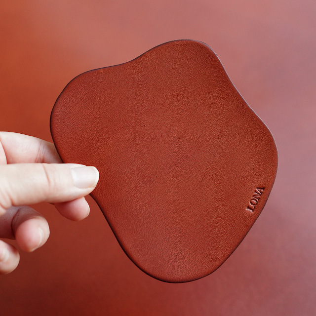 Naminami coaster terracotta brown