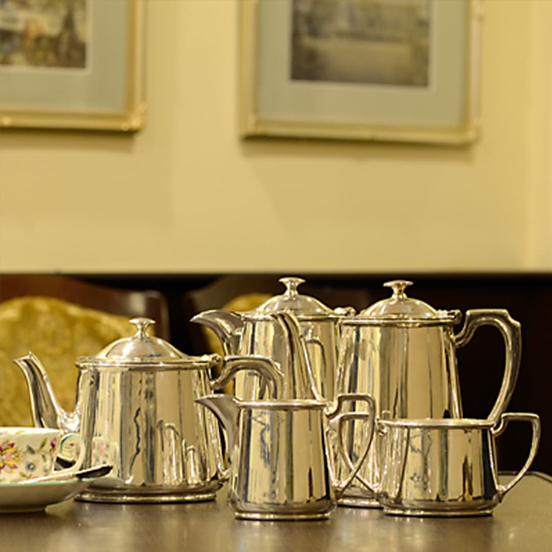 【中古】WEDGWOOD(ウェッジウッド)ティーセット W-001【アンティーク】【イギリス製】【シルバー】