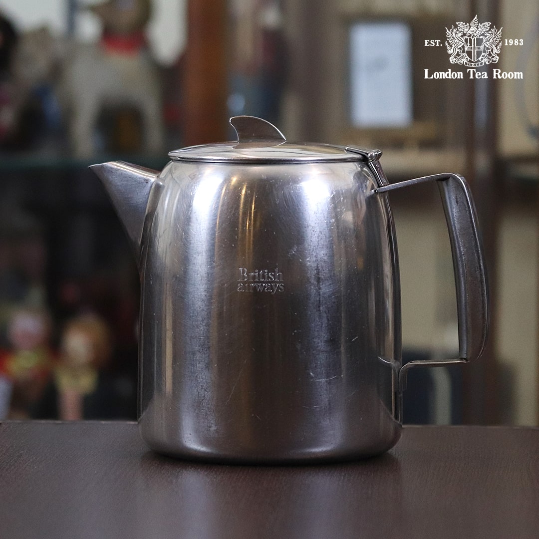 【中古】British Airways(ブリティッシュ・エアウェイズ) 英国航空 コーヒーポット ba-315【アンティーク】【イギリス製】【ステンレス】《2026/3/3掲載》