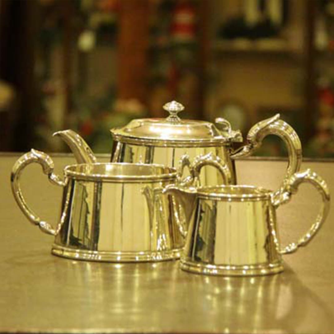 【中古】Christofle(クリストフル) ホテル用3点ティーセット ch-53【アンティーク】【フランス製】【シルバー】