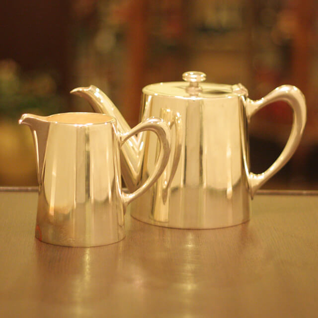 【中古】Christofle(クリストフル) ホテル用2点ティーセット ch-77【アンティーク】【フランス製】【シルバー】