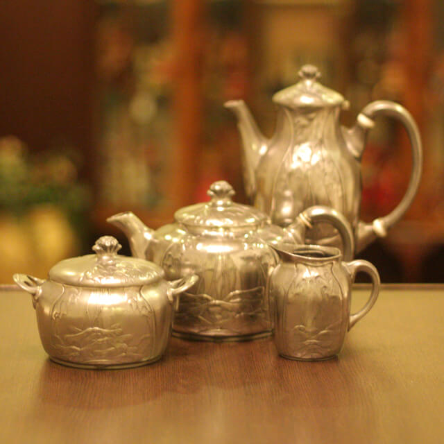 【中古】Christofle(クリストフル) 家庭用4点ティーセット ch-78【アンティーク】【フランス製】【シルバープレート】