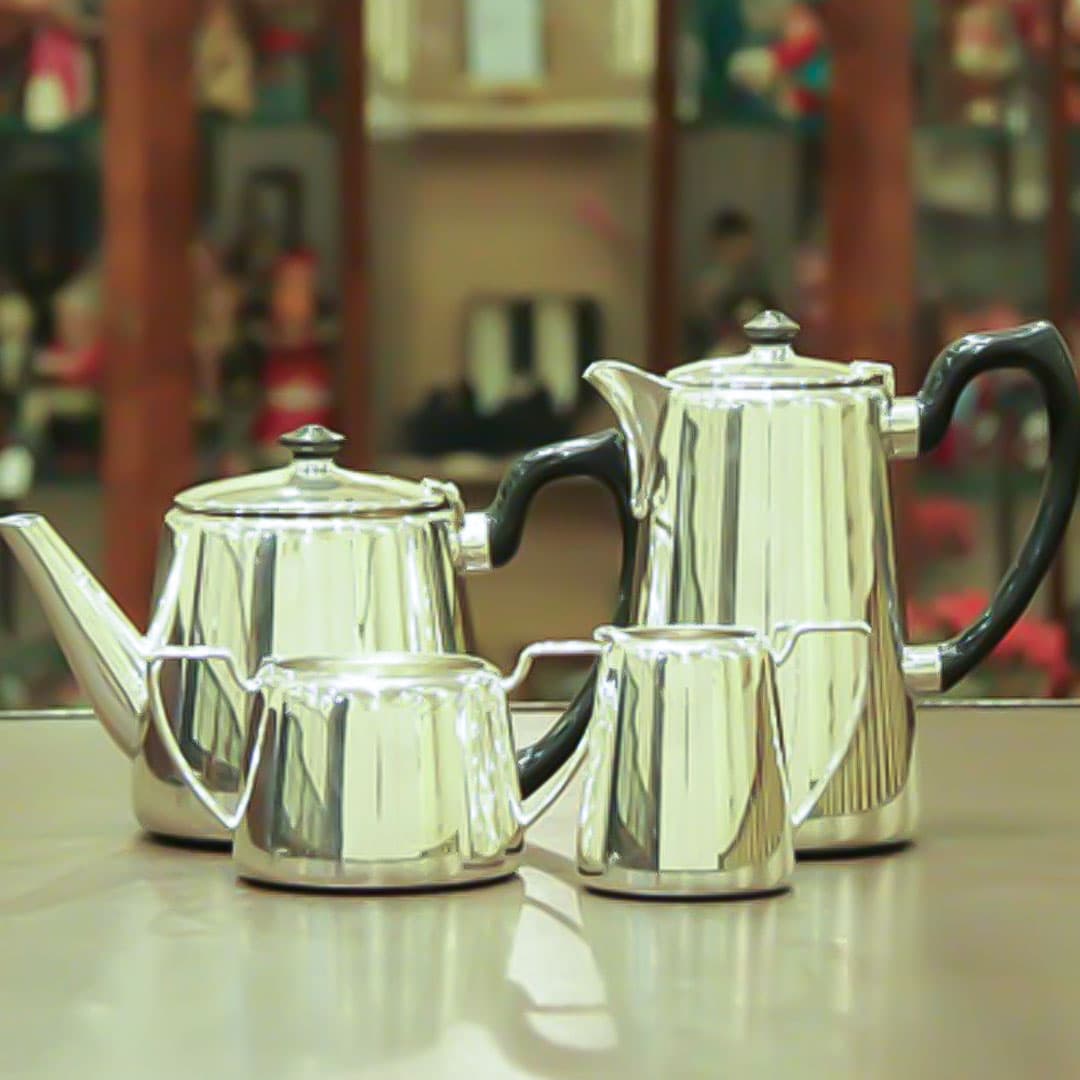 【中古】ELKINGTON（エルキントン）4点ティーセット EK-301【アンティーク】【イギリス製】【シルバープレート】