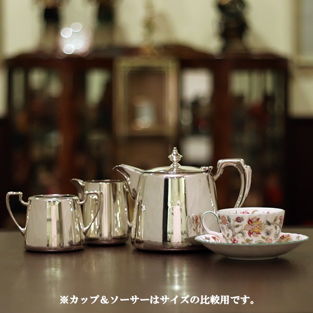 【中古】ELKINGTON（エルキントン） ホテル用3点ティーセット ek-378【アンティーク】【イギリス製】【シルバープレート】