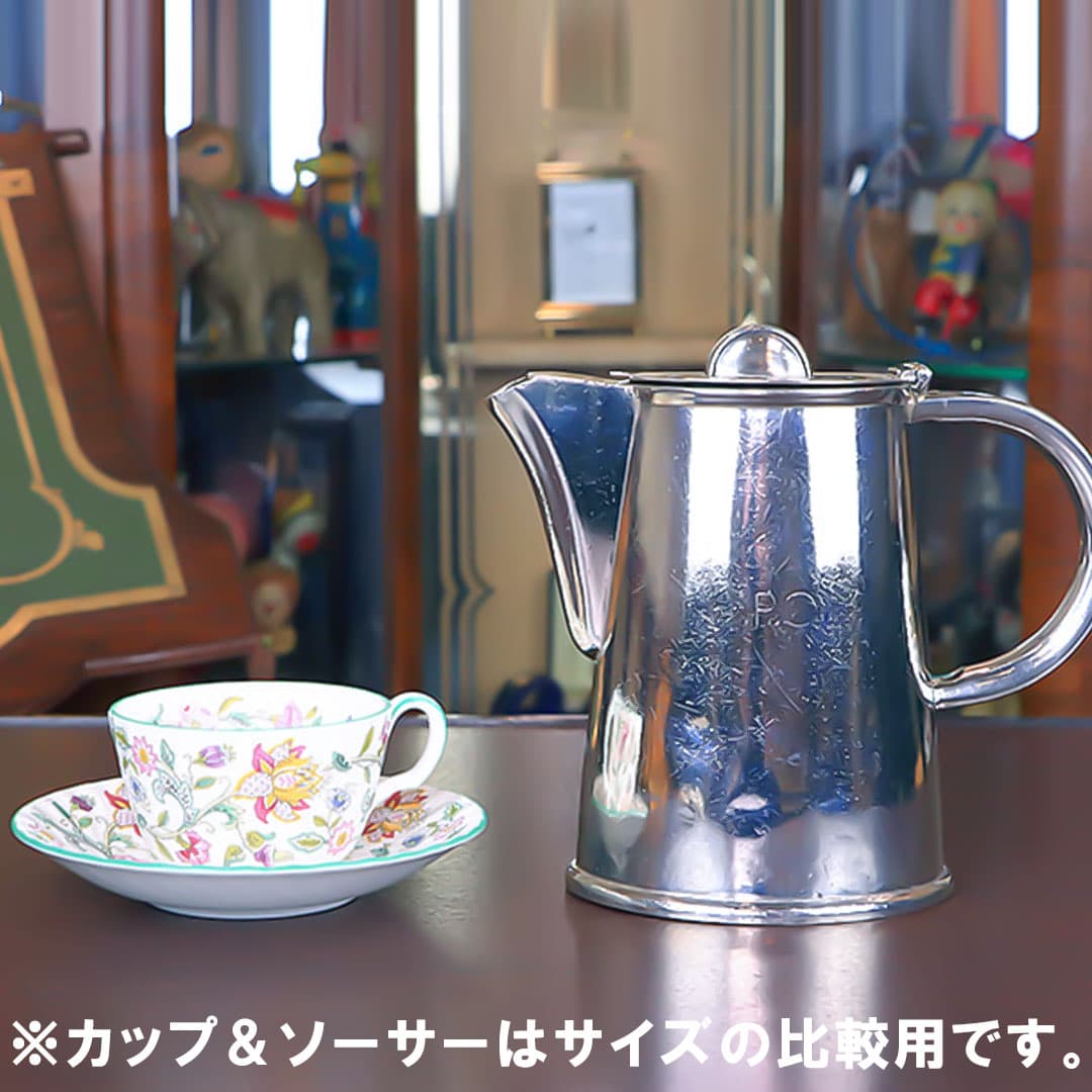【中古】【アウトレット】ELKINGTON(エルキントン) P&Oロゴ入りコーヒーポット ek-403【アンティーク】【イギリス製】【シルバープレート】