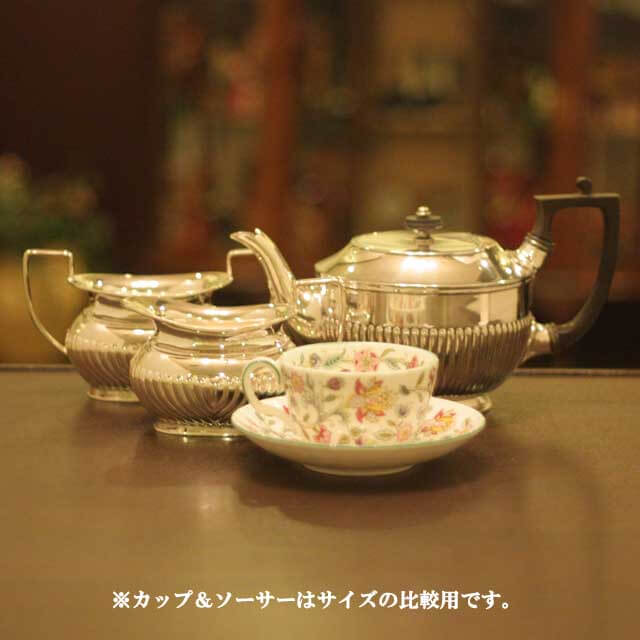 【中古】harrods（ハロッズ）家庭用3点ティーセット HR-630【アンティーク】【イギリス製】【シルバープレート】