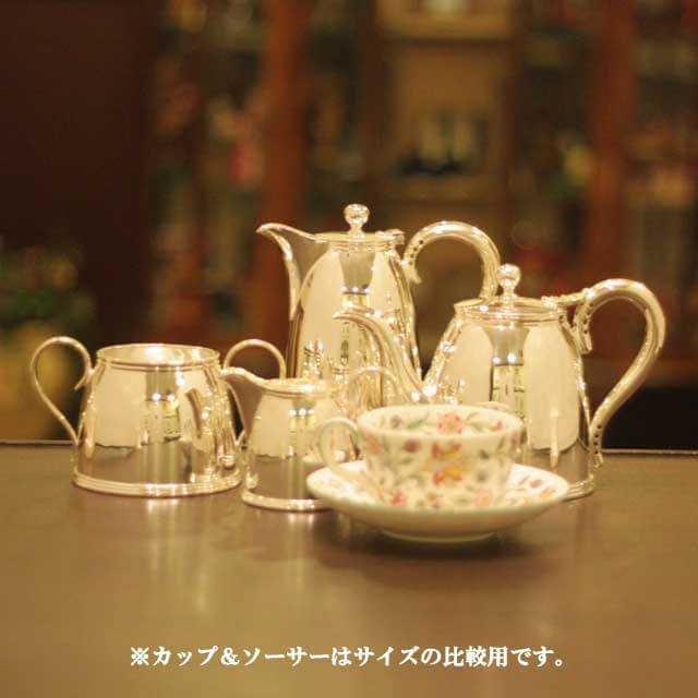 harrods（ハロッズ）家庭用4点ティーセット HR-647【アンティーク】【中古】【イギリス製】【シルバープレート】