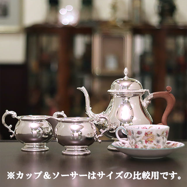 【中古】harrods（ハロッズ）家庭用3点ティーセット HR-756【アンティーク】【イギリス製】【シルバープレート】