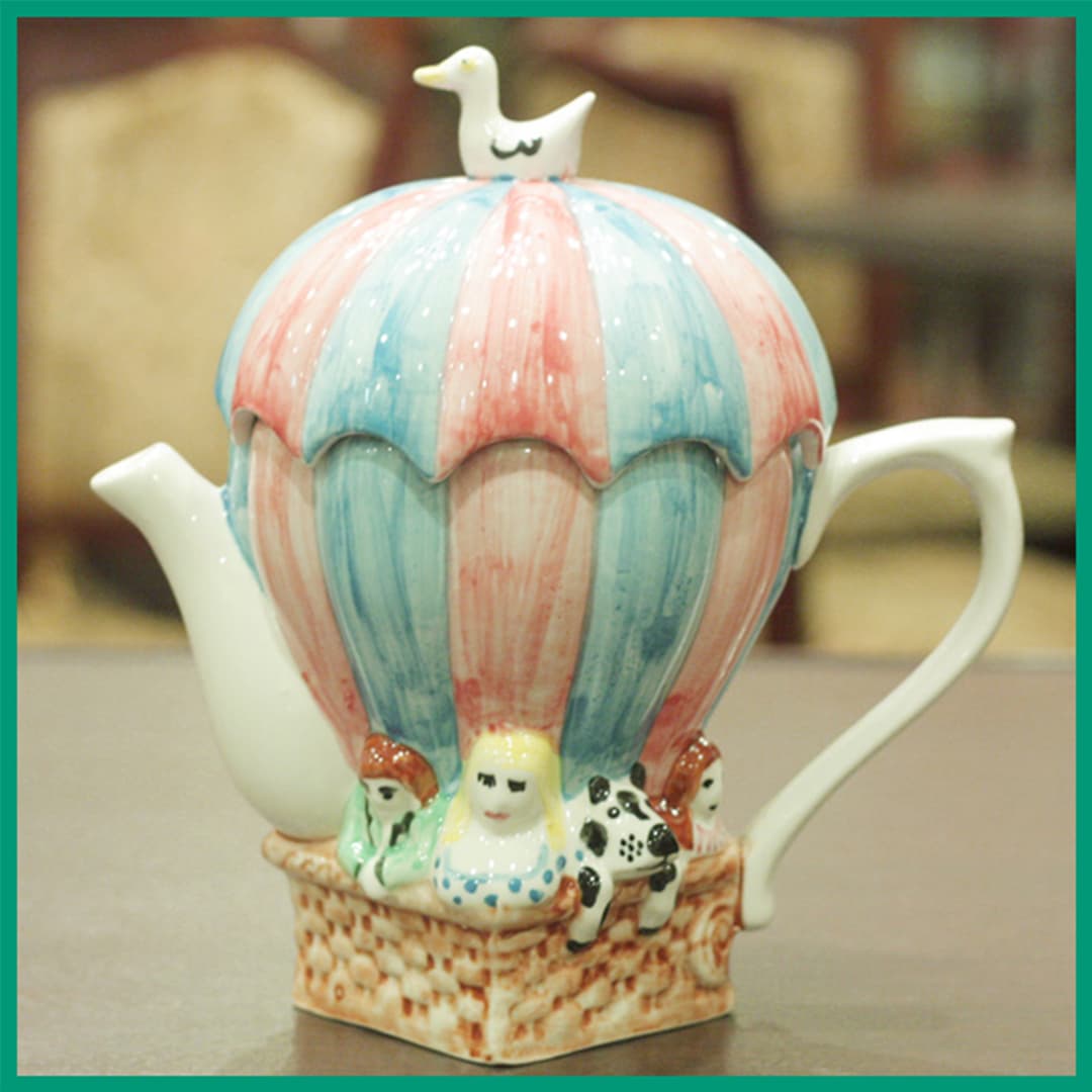 【中古】[紅茶専門店]熱気球ティーポット COLL-124【未使用】【英国（イギリス）】【装飾ティーポット】