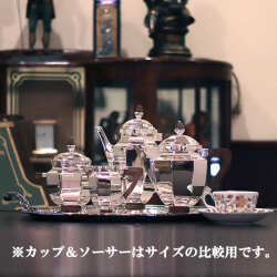 【中古】Christofle(クリストフル) 家庭用5点ティーセット ch-126【アンティーク】【フランス製】【シルバープレート】