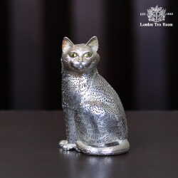 【中古】Christofle(クリストフル) 座る猫 リュミエール ダルジャン 置物 ch-143【アンティーク】【フランス製】【シルバープレート】《2026/3/12掲載》
