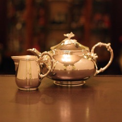 【中古】Christofle(クリストフル) 家庭用2点ティーセット ch-62【アンティーク】【フランス製】【シルバー】