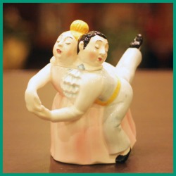 【中古】Jルーバー コレクタブルティーポット ダンス COLL-138【英国（イギリス）】【アンティーク】【装飾ティーポット】