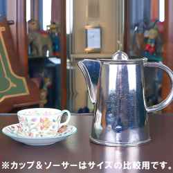 【中古】【アウトレット】ELKINGTON(エルキントン) P&Oロゴ入りコーヒーポット ek-403【アンティーク】【イギリス製】【シルバープレート】
