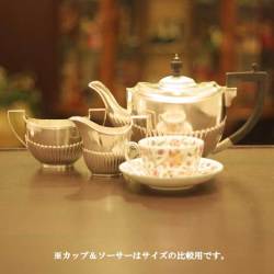 【中古】harrods（ハロッズ）家庭用3点ティーセット HR-649【アンティーク】【イギリス製】【シルバープレート】