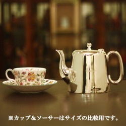 【中古】harrods（ハロッズ）ハロッズショップ用ティーポット HR-730【アンティーク】【イギリス製】【シルバープレート】