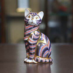 【中古】Royal Crown Derby（ロイヤルクラウンダービー）猫
