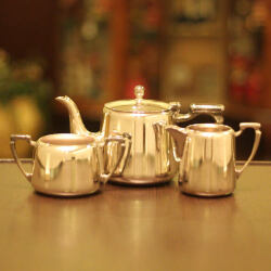 【中古】Mappin&Webb(マッピン&ウェッブ)ホテル用３点ティーセット MW-122【アンティーク】【シルバー製】【イギリス製】