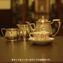 【中古】Mappin&Webb(マッピン&ウェッブ)　ホテル用3点ティーセット MW-187【アンティーク】【イギリス製】【シルバープレート】