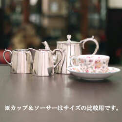 【中古】Mappin&Webb(マッピン&ウェッブ)　家庭用3点ティーセット MW-286【アンティーク】【イギリス製】【シルバープレート】