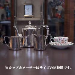 【中古】Mappin&Webb(マッピン＆ウェッブ)  ホテル用3点ティーセット　MW-320【アンティーク】【イギリス製】【シルバープレート】