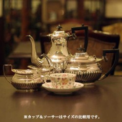 【中古】Mappin&Webb(マッピン&ウェッブ)家庭用４点ティーセット MW-56【アンティーク】【イギリス製】【シルバープレート】