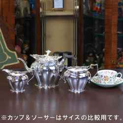 【中古】SHEFFIELD(シェフィールド) 家庭用3点ティーセット sh-1016【アンティーク】【イギリス製】【シルバープレート】