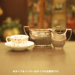 【中古】SHEFFIELD(シェフィールド) 業務用ミルクポット&シュガーポット sh-846【アンティーク】【イギリス製】【シルバー】