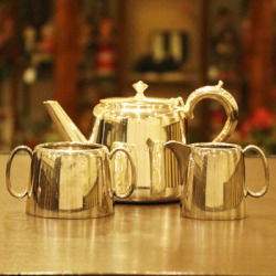 【中古】The Savoy Hotel（サヴォイホテル） ホテル用3点ティーセット sv-12【アンティーク】【イギリス製】【シルバープレート】