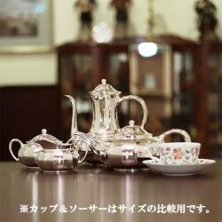 【中古】Tiffany（ティファニー）家庭用4点ティーセット　tf-119【アンティーク】【アメリカ製】【シルバープレート】