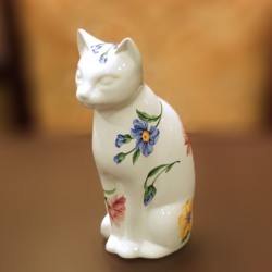 【中古】Tiffany（ティファニー）フラワーキャット 磁器 tf-85