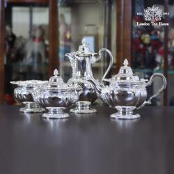 【中古】Tiffany（ティファニー）家庭用4点ティーセット　tf-90【アンティーク】【アメリカ製】【シルバープレート】