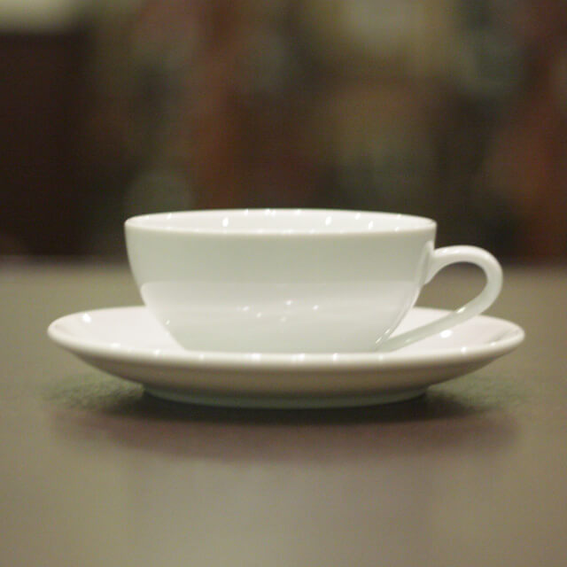 陶器ティーカップ＆ソーサー6客セット（無地）/業務用/国産