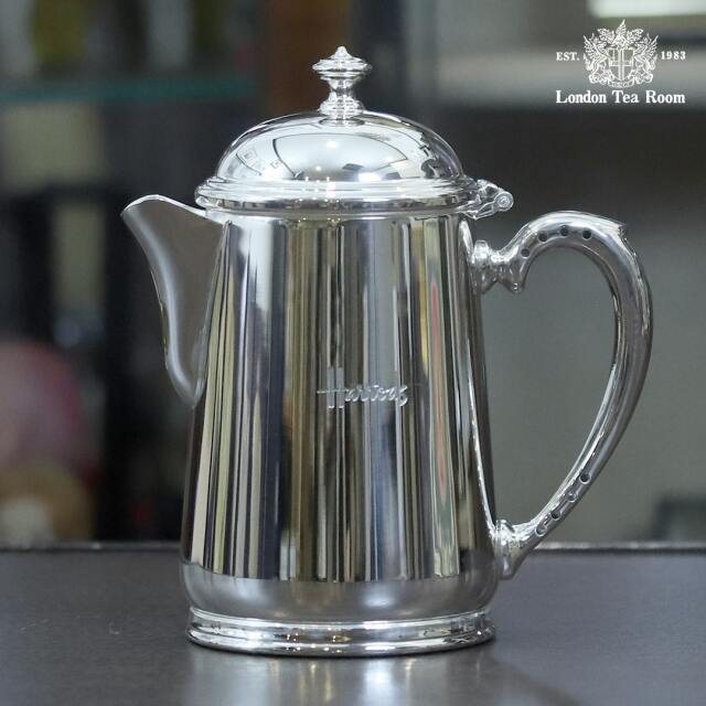 ハロッズ　置物　ポット　容器　イギリス　ヴィンテージ　小物入れ 中古】Harrods（ハロッズ）ホテル用コーヒーポット HR-794