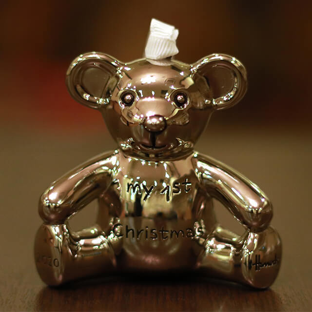 中古】harrods（ハロッズ）シルバー製イヤーベア【イギリス製