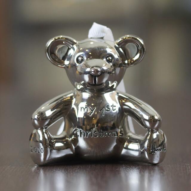 【中古】harrods(ハロッズ)シルバー製イヤーベア2020 hr_bear_slv04【イギリス製】【テディベア】