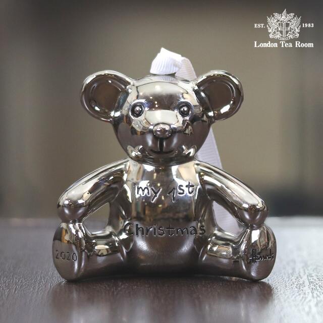 【中古】harrods(ハロッズ)シルバー製イヤーベア2020 hr_bear_slv04【イギリス製】【テディベア】
