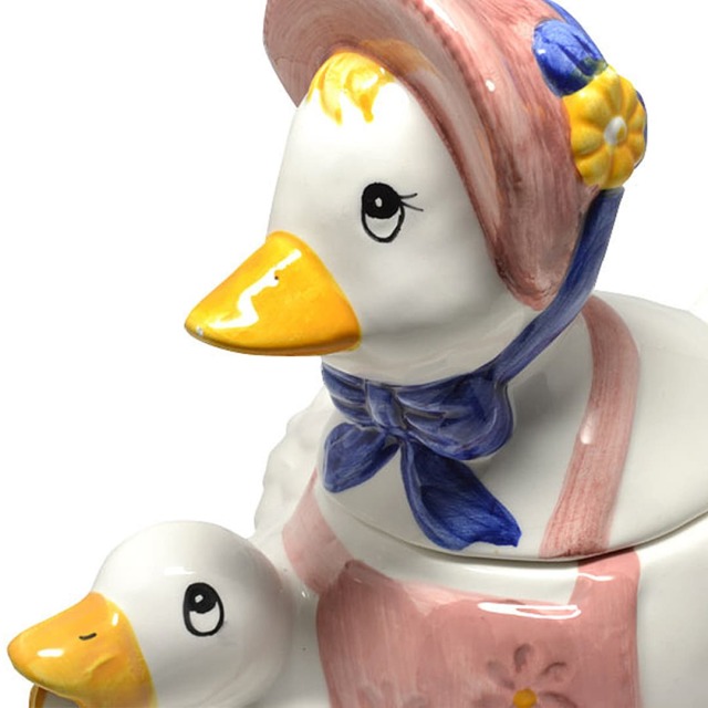 紅茶専門店]英国製 アヒルの親子のコレクタブルティーポット【中古