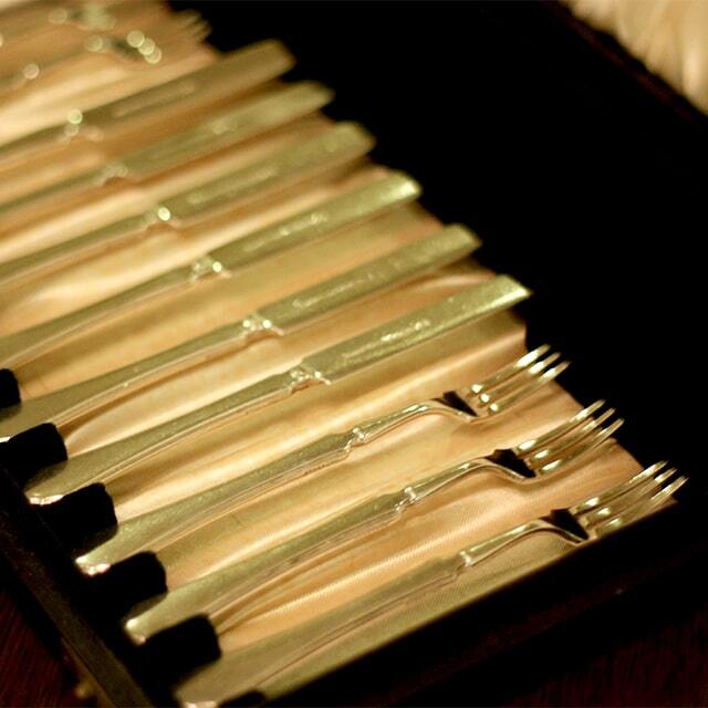 中古】Mappin&Webb(マッピン&ウェッブ) デザートナイフ＆フォーク6点  