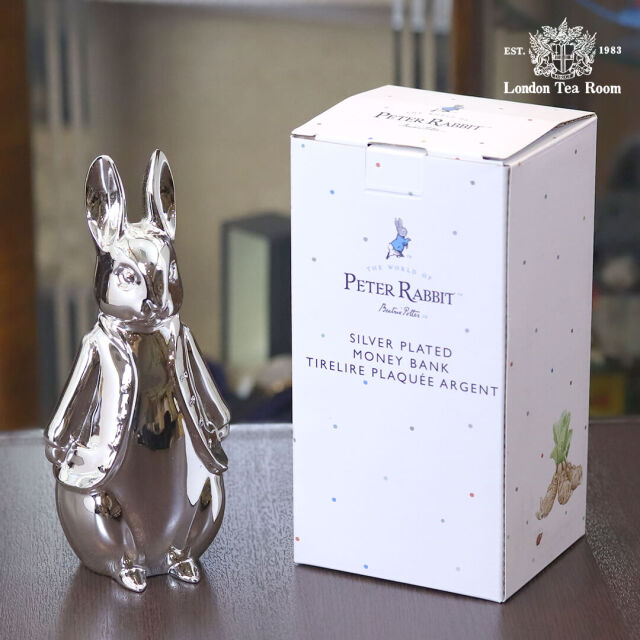 【中古】FW&Co., ピーターラビット 貯金箱 箱付き oth-19 【アンティーク】【イギリス製】《2025/2/27掲載》