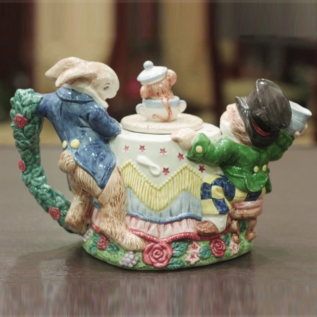 中古】[紅茶専門店]マッドハッターと三月ウサギのティーポット COLL