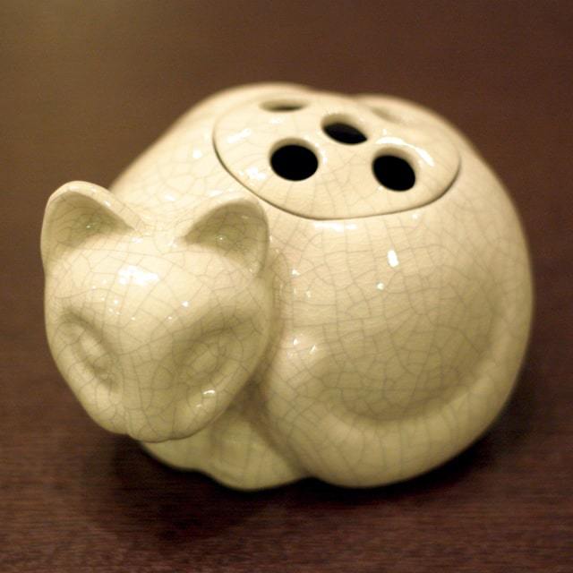 中古】Tiffany（ティファニー）小猫ポプリホルダー(香炉) 磁器 tf-75