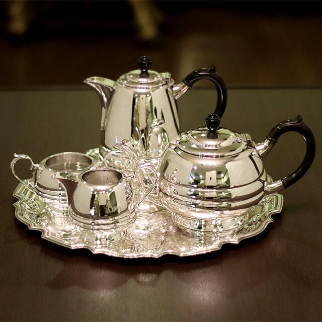 中古】Walker & Hall（ウォーカー＆ホール）家庭用5点ティーセット WH