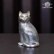 【中古】Christofle(クリストフル) 座る猫 リュミエール ダルジャン 置物 ch-143【アンティーク】【フランス製】【シルバープレート】《2026/3/12掲載》