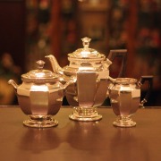 【中古】Christofle(クリストフル) 家庭用3点ティーセット ch-61【アンティーク】【フランス製】【シルバー】