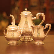 Christofle(クリストフル) 家庭用3点ティーセット ch-71【アンティーク】【中古】【フランス製】【シルバー】