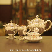 【中古】Christofle(クリストフル) 家庭用3点ティーセット ch-96【アンティーク】【フランス製】【シルバー】